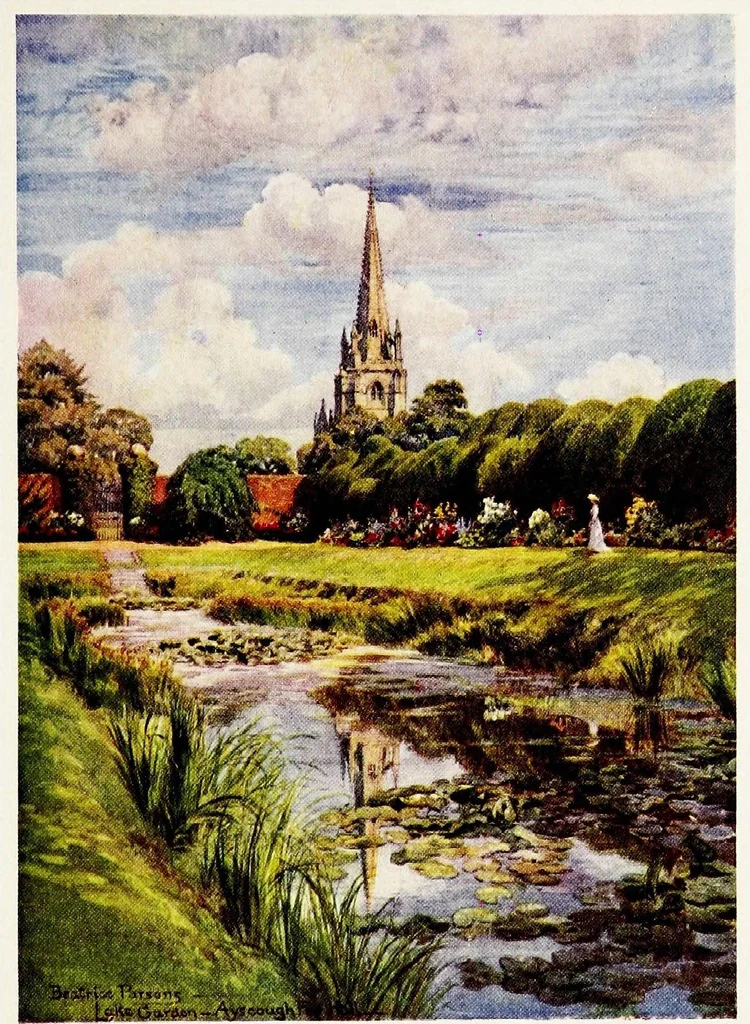 An illustration from Gardens of England, 1911, leaf 176