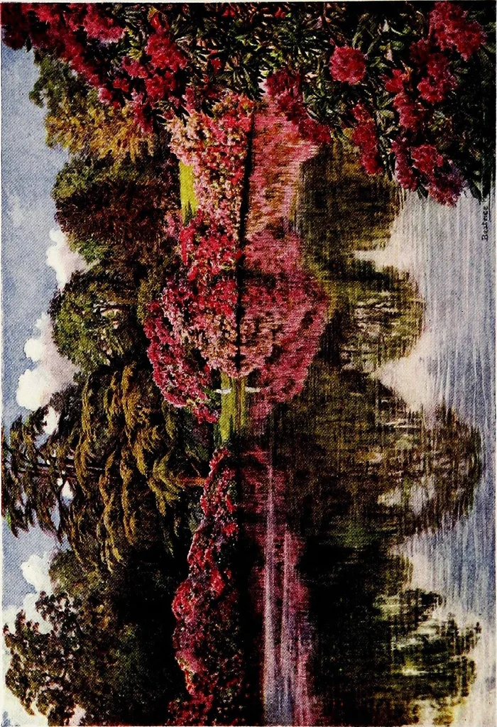 An illustration from Gardens of England, 1911, leaf 195