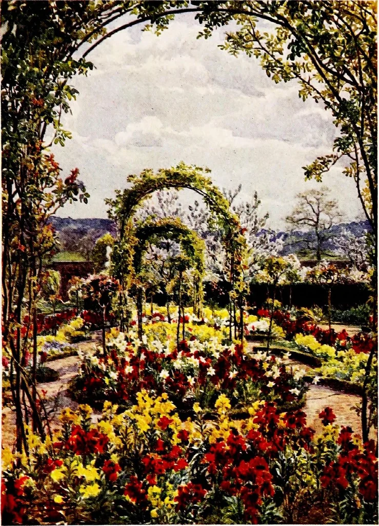 An illustration from Gardens of England, 1911, leaf 208