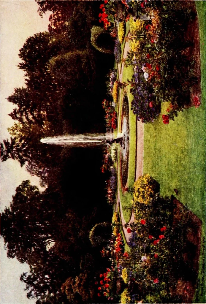 An illustration from Gardens of England, 1911, leaf 232