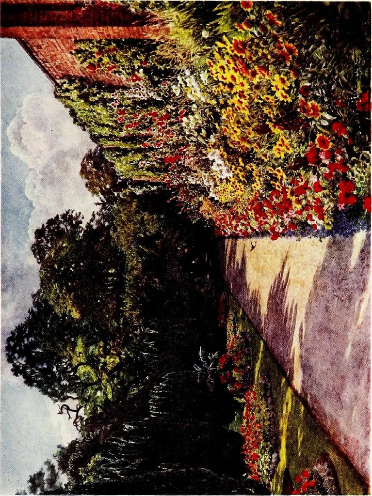 An illustration from Gardens of England, 1911, leaf 264