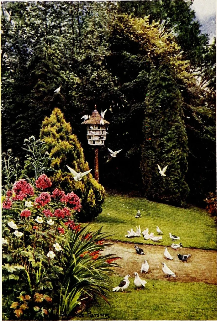 An illustration from Gardens of England, 1911, leaf 51