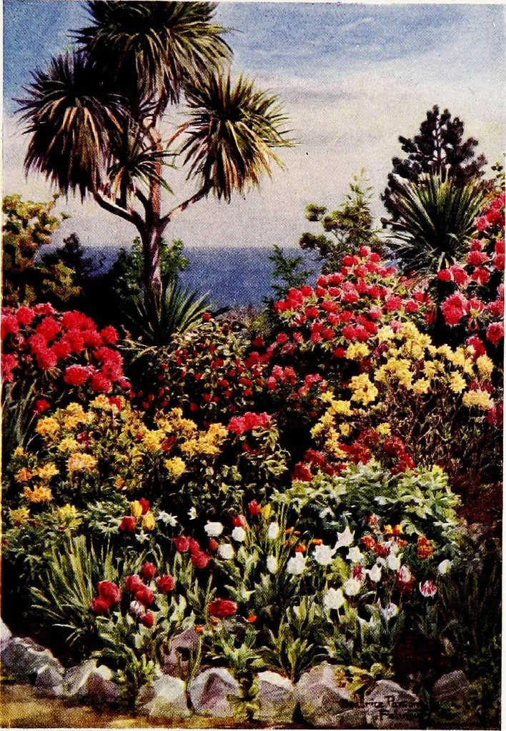 An illustration from Gardens of England, 1911, leaf 64