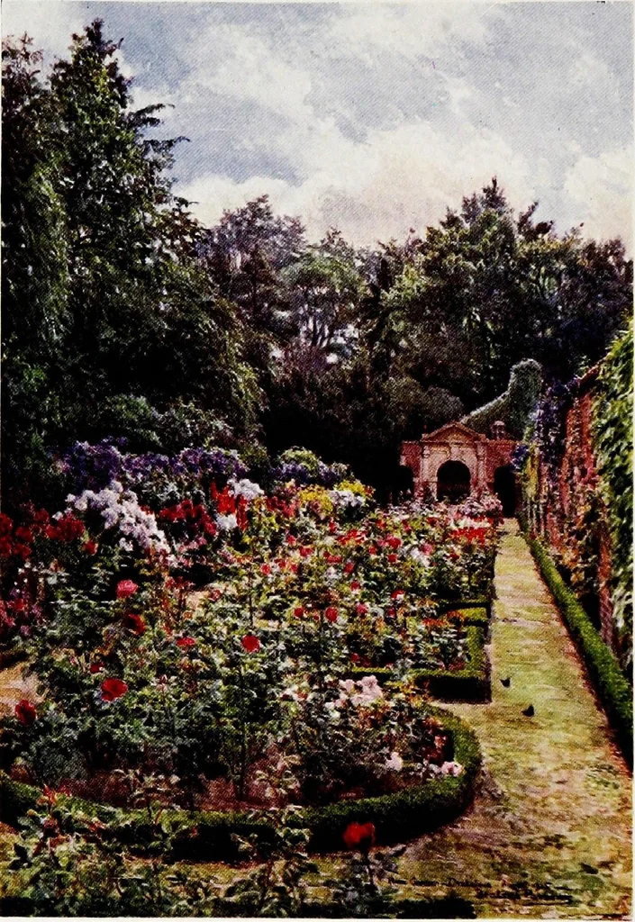 An illustration from Gardens of England, 1911, leaf 75