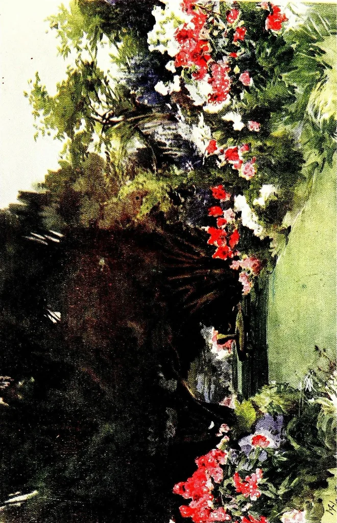 An illustration from Flower grouping in English, Scotch & Irish gardens; notes & 56 sketches in colour, 1907, leaf 139