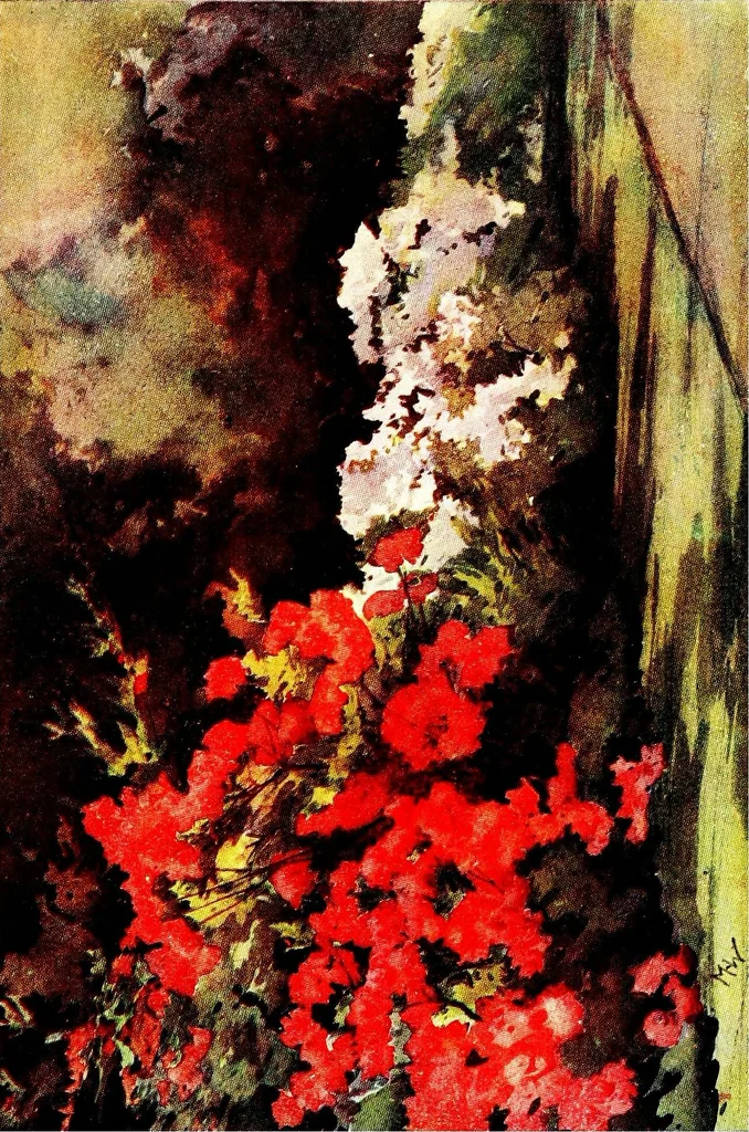 An illustration from Flower grouping in English, Scotch & Irish gardens; notes & 56 sketches in colour, 1907, leaf 317