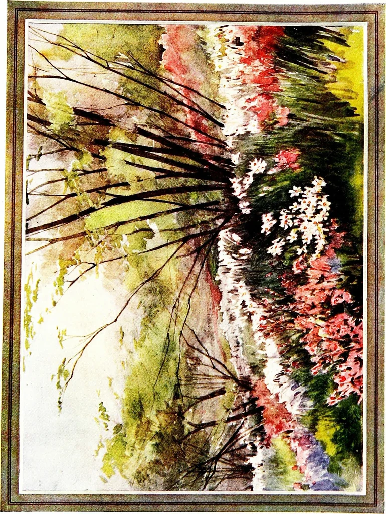 An illustration from Flower grouping in English, Scotch & Irish gardens; notes & 56 sketches in colour, 1907, leaf 450