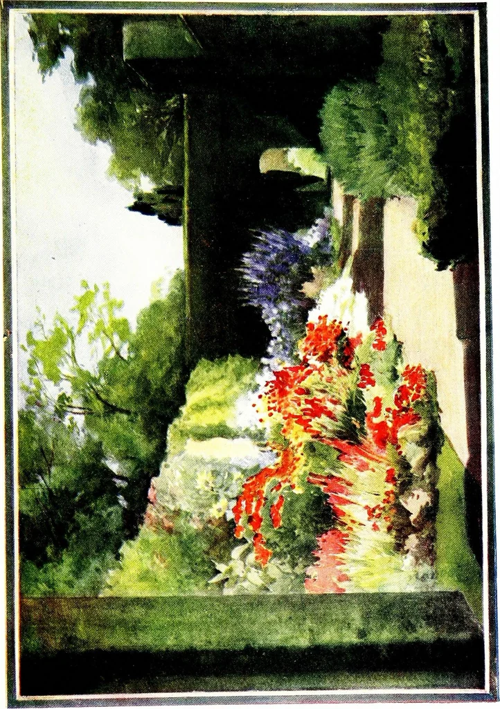 An illustration from Flower grouping in English, Scotch & Irish gardens; notes & 56 sketches in colour, 1907, leaf 47