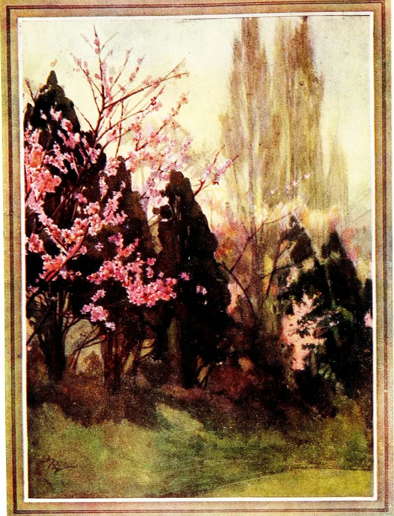 An illustration from Flower grouping in English, Scotch & Irish gardens; notes & 56 sketches in colour, 1907, leaf 8