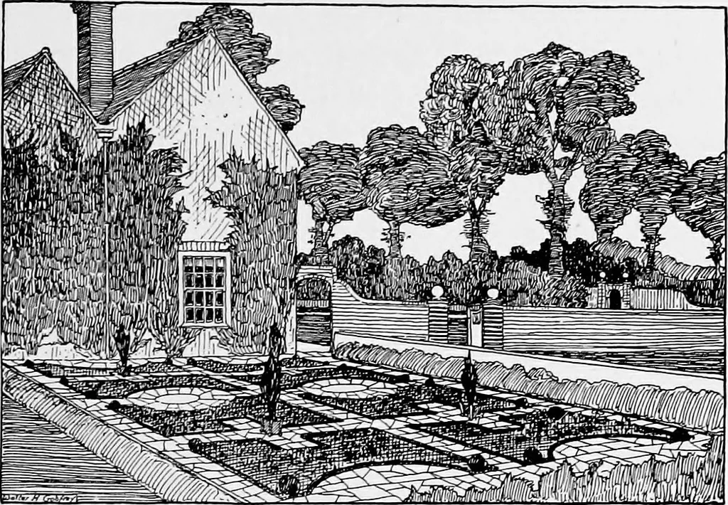 An illustration from Gardens in the making, 1914, leaf 132
