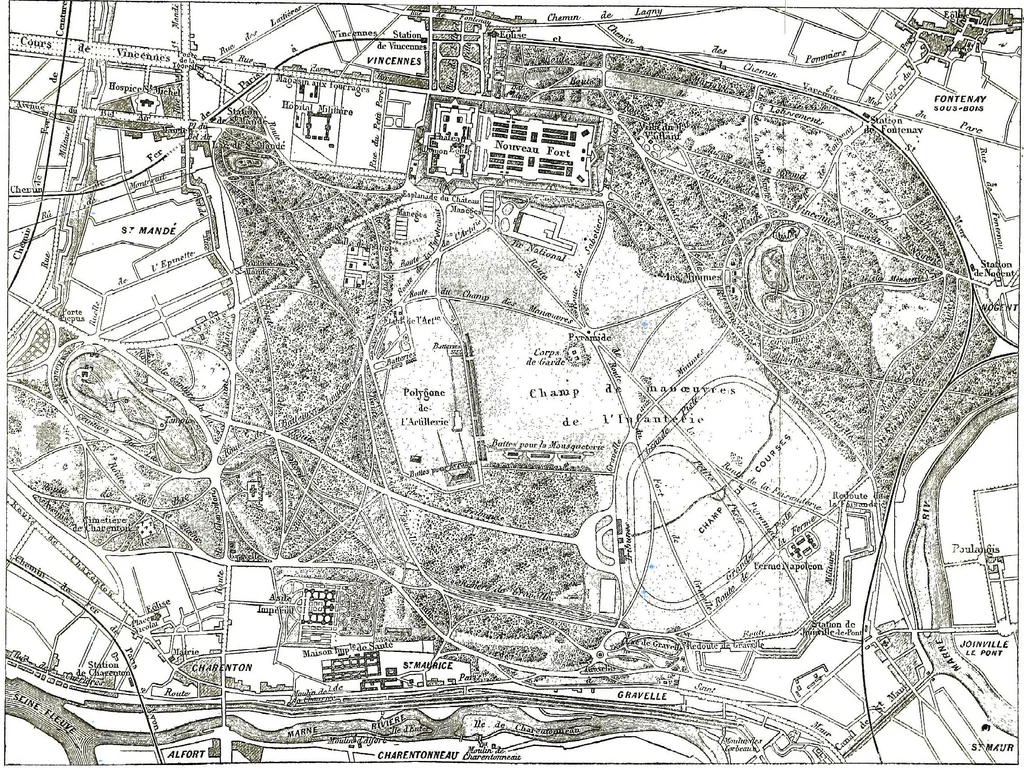 An illustration from The parks, promenades, & gardens of Paris, described and considered in relation to the wants of our own cities, and the public and private gardens, 1869, leaf 97