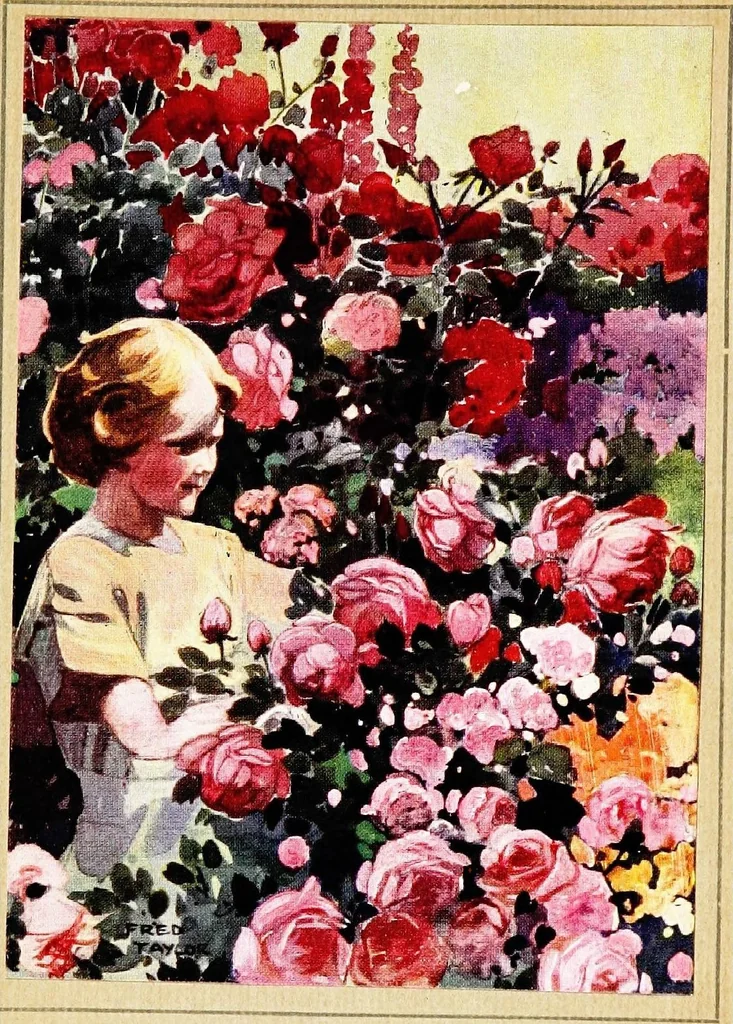 An illustration from My garden of the red, red rose .., 1913, leaf 6