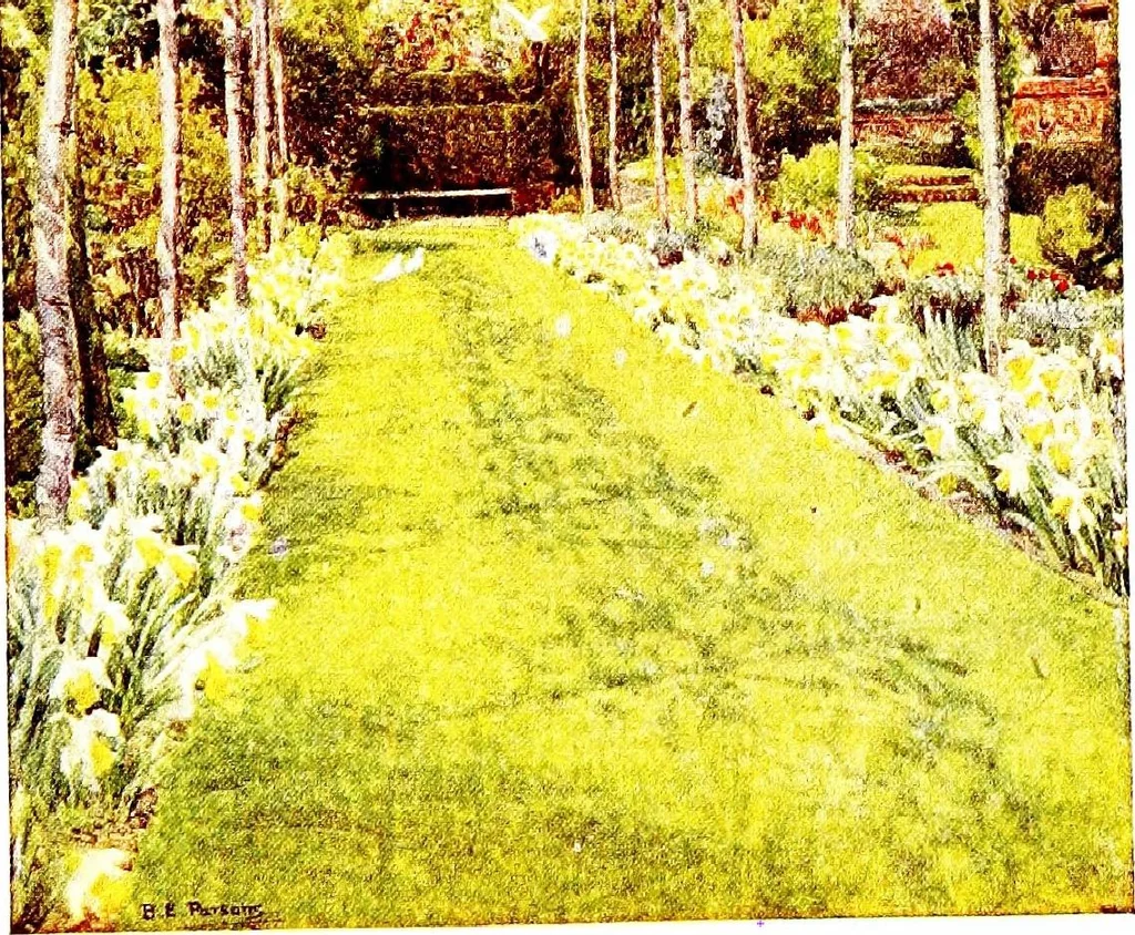 An illustration from The charm of gardens, 1910, leaf 169