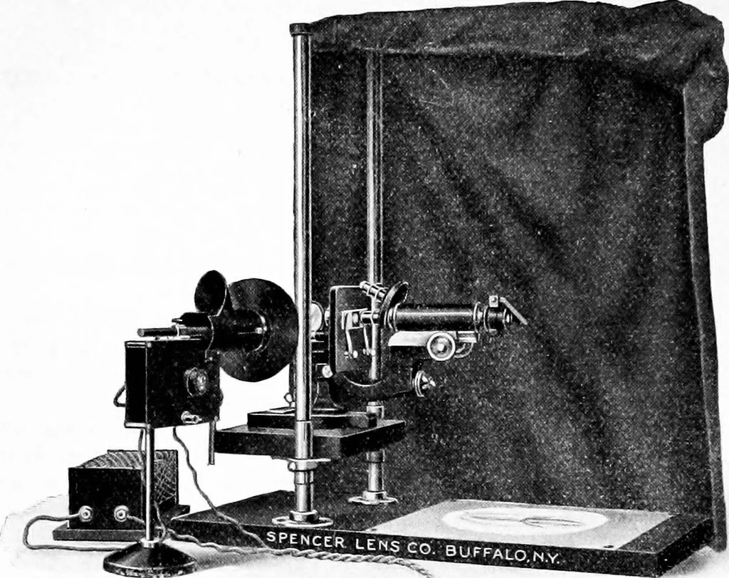 An illustration from Recent developments in drawing by the aid of projection apparatus used on the house lighting system .., 1912, leaf 37