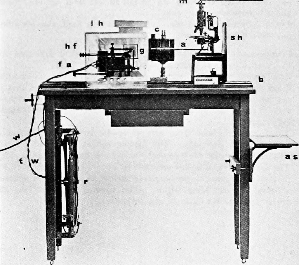 An illustration from Recent developments in drawing by the aid of projection apparatus used on the house lighting system .., 1912, leaf 37
