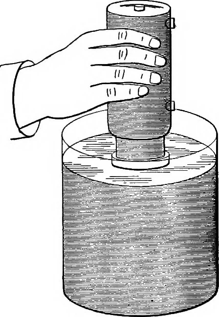 An illustration from Inductive elementary physical science with inexpensive apparatus, and without laboratory equipment, 1897, leaf 72