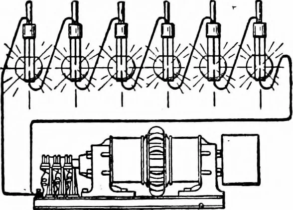 An illustration from Things a boy should know about electricity, 1900, leaf 110
