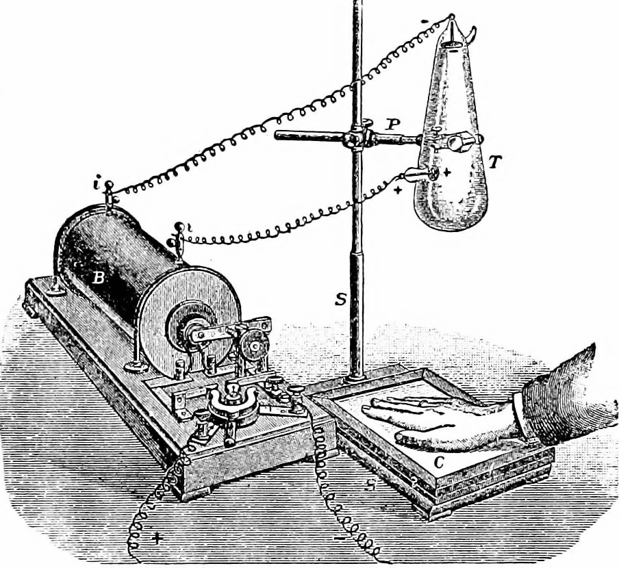 An illustration from Things a boy should know about electricity, 1900, leaf 147