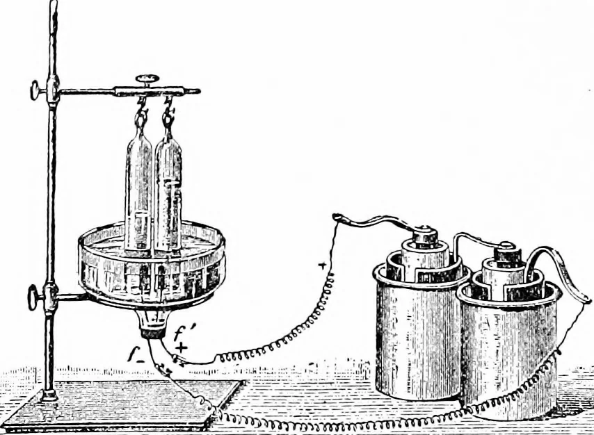 An illustration from Things a boy should know about electricity, 1900, leaf 57