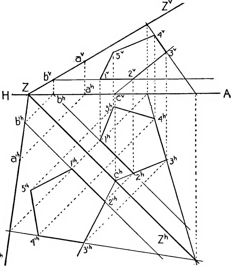 An illustration from Descriptive geometry, 1921, leaf 123