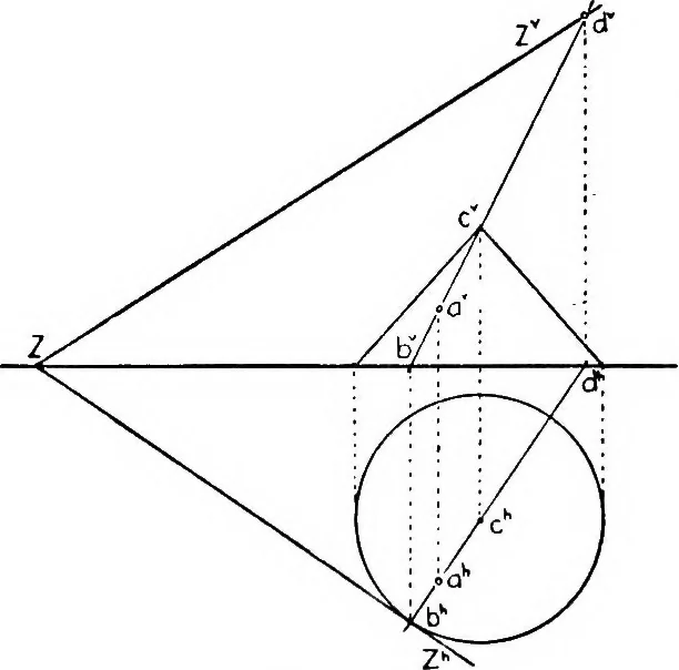 An illustration from Descriptive geometry, 1921, leaf 191