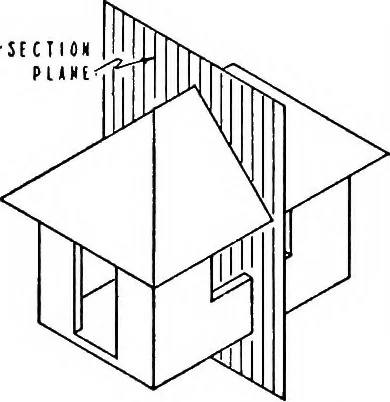An illustration from Descriptive geometry, 1921, leaf 223