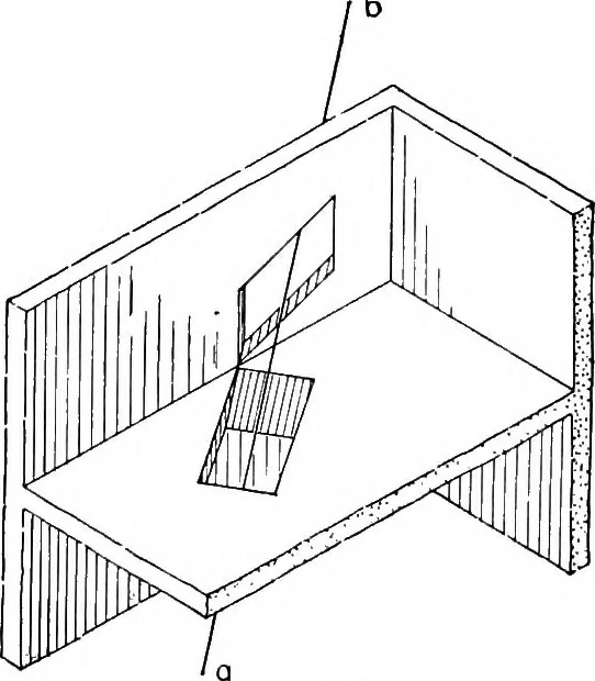 An illustration from Descriptive geometry, 1921, leaf 227