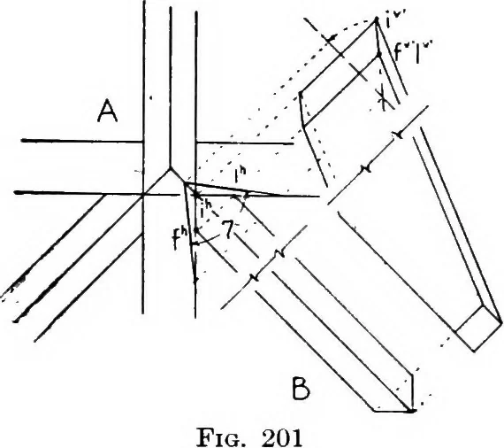 An illustration from Descriptive geometry, 1921, leaf 238