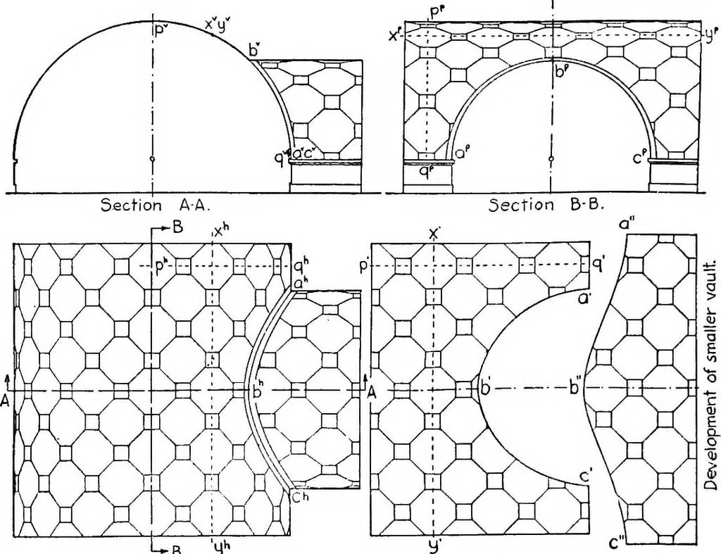 An illustration from Descriptive geometry, 1921, leaf 255