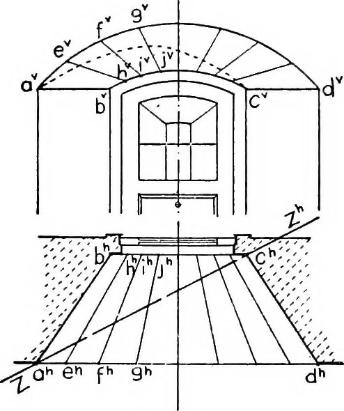 An illustration from Descriptive geometry, 1921, leaf 257