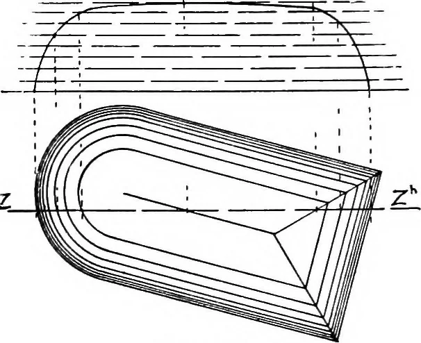 An illustration from Descriptive geometry, 1921, leaf 282