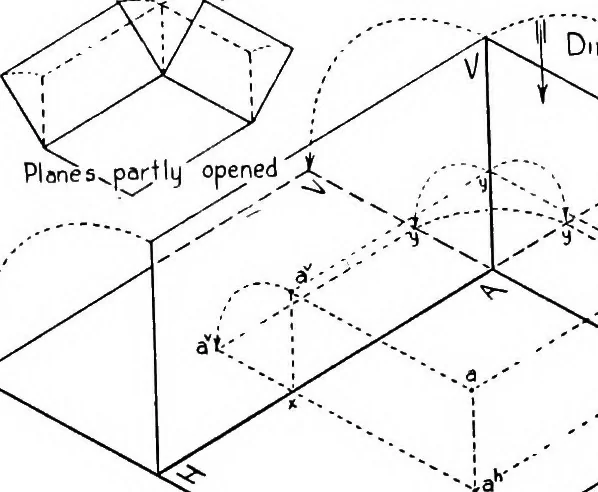 An illustration from Descriptive geometry, 1921, leaf 29