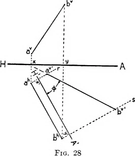 An illustration from Descriptive geometry, 1921, leaf 48