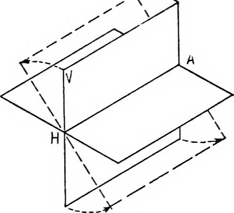 An illustration from Descriptive geometry, 1921, leaf 62