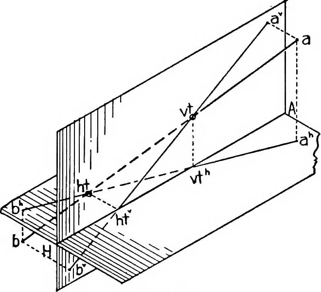 An illustration from Descriptive geometry, 1921, leaf 67