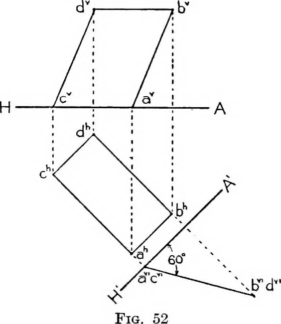 An illustration from Descriptive geometry, 1921, leaf 72