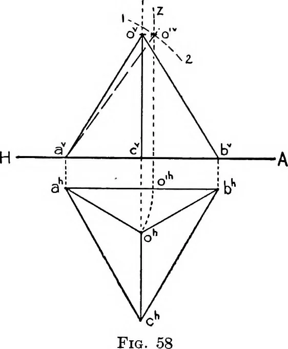 An illustration from Descriptive geometry, 1921, leaf 75