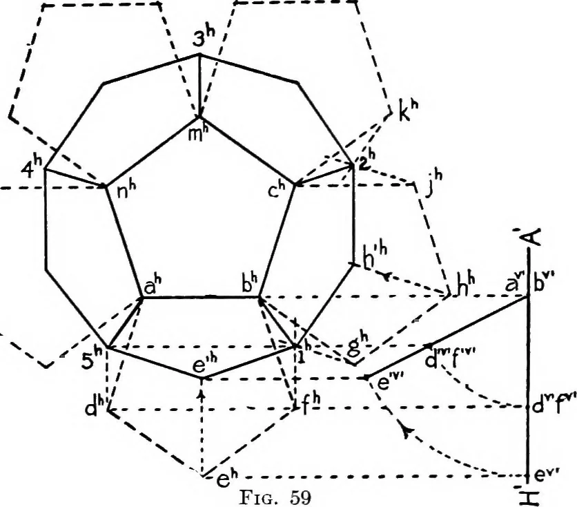 An illustration from Descriptive geometry, 1921, leaf 76