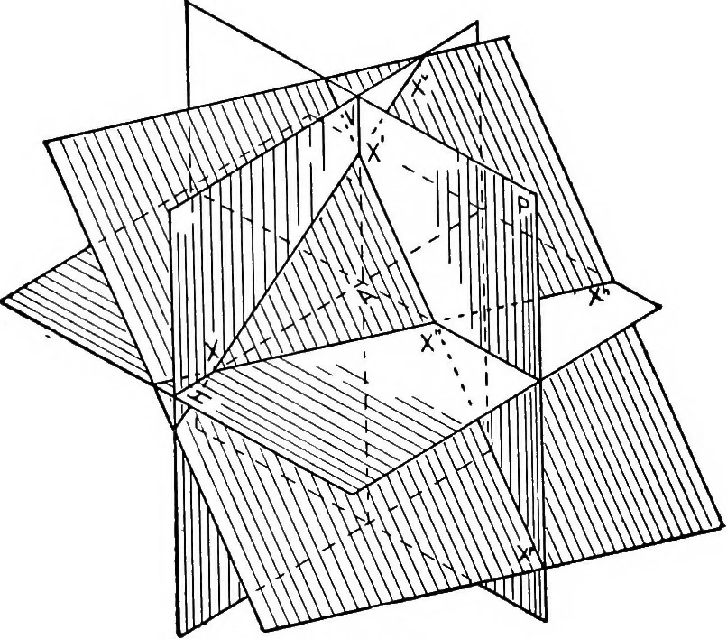 An illustration from Descriptive geometry, 1921, leaf 85