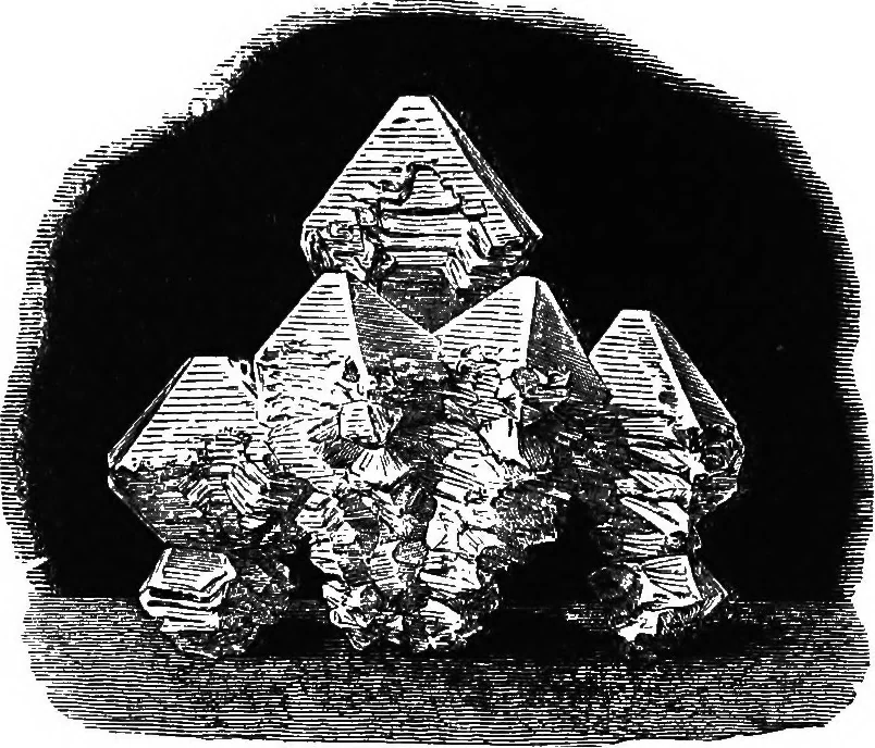 An illustration from Elements of chemical physics, 1860, leaf 196