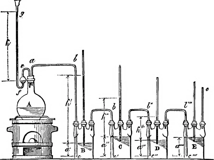 An illustration from Elements of chemical physics, 1860, leaf 345