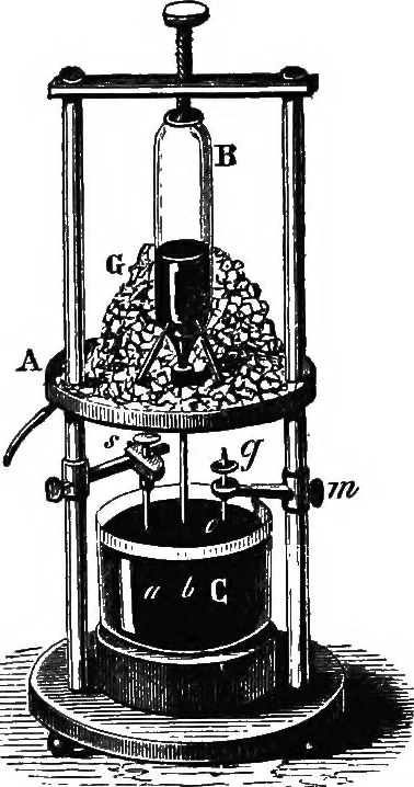 An illustration from Elements of chemical physics, 1860, leaf 560