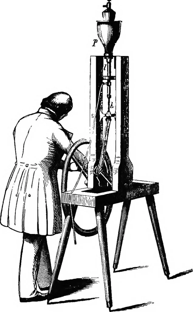 An illustration from Elements of chemical physics, 1860, leaf 623