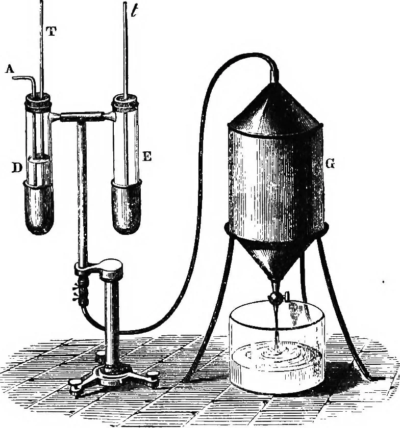 An illustration from Elements of chemical physics, 1860, leaf 667