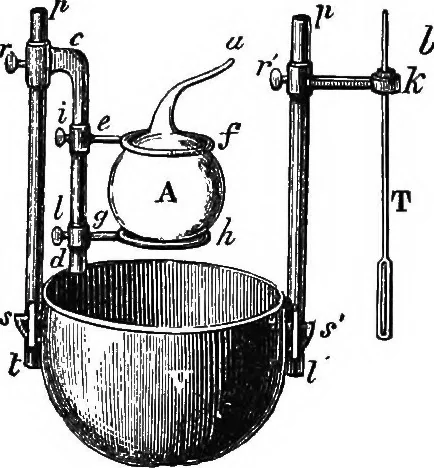 An illustration from Elements of chemical physics, 1860, leaf 700