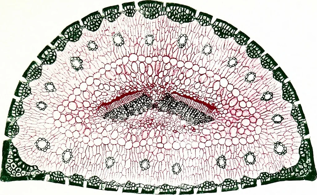 An illustration from Methods in microscopial research; vegetable histology, 1905, leaf 142