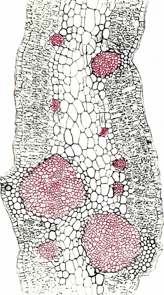 An illustration from Methods in microscopial research; vegetable histology, 1905, leaf 160