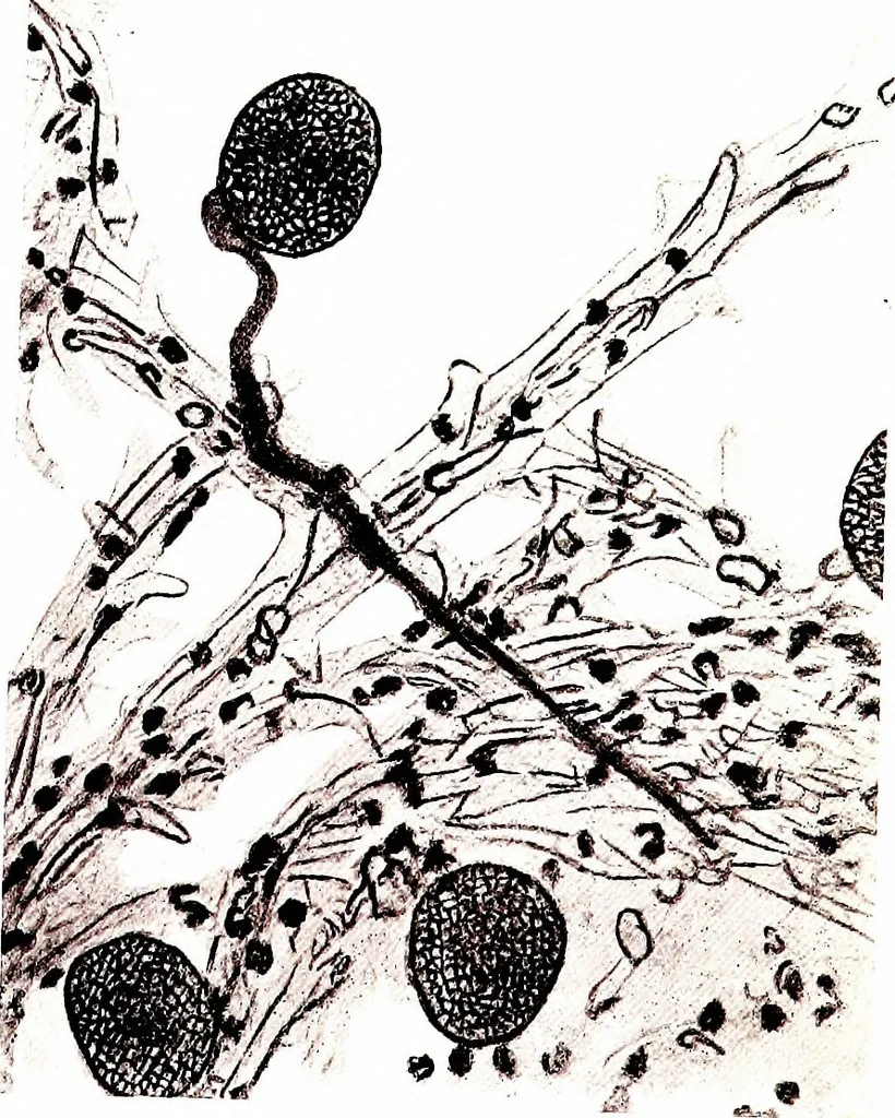An illustration from Methods in microscopial research; vegetable histology, 1905, leaf 184