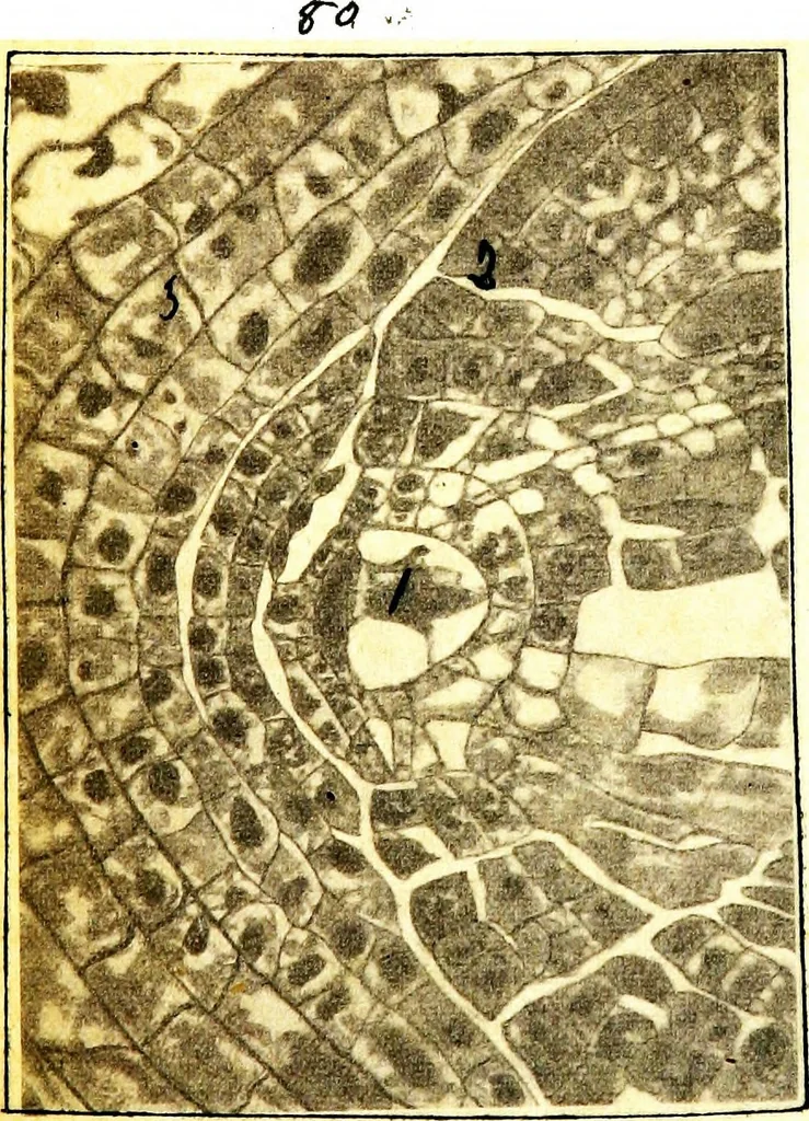 An illustration from Methods in microscopial research; vegetable histology, 1905, leaf 212