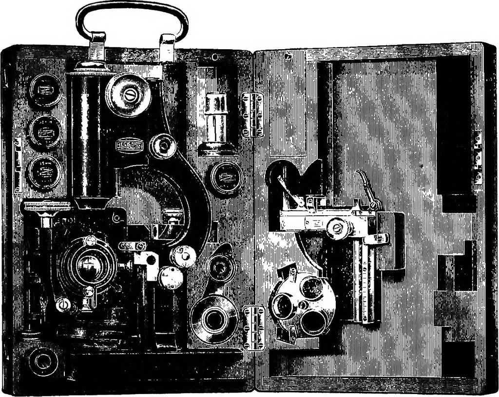 An illustration from The microscope; a simple handbook, 1921, leaf 104